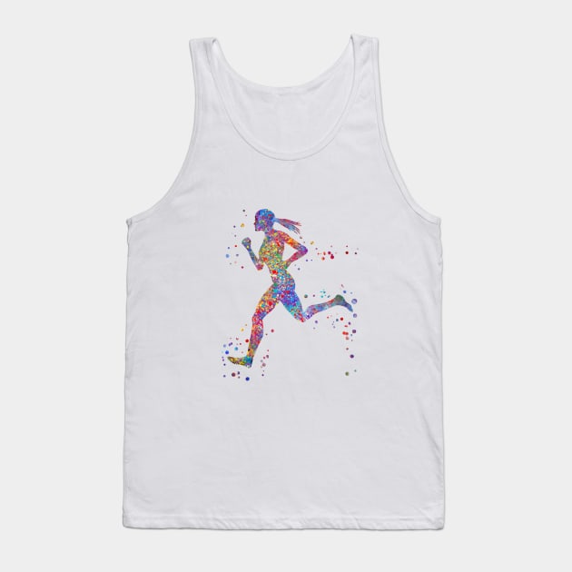 Running woman Tank Top by RosaliArt